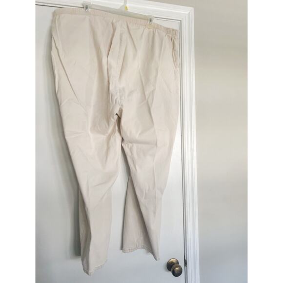 White Stag Womens Light Beige Elastic Waist Flat Front Stretch Pants 26/28 Av - Picture 3 of 4